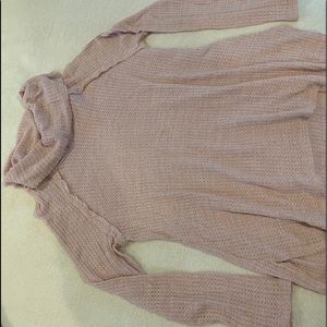 Super soft blush pink cowl knock sweater